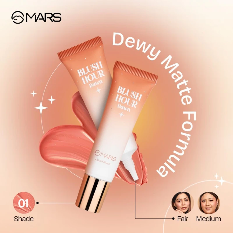 MARS Liquid Blush Hour (12 ml) (03-SUNKISSED) | Dewy-Matte Finish | Highly Pigmented | Lightweight & Long-Lasting Formula | Effortless Application thumbnail 8